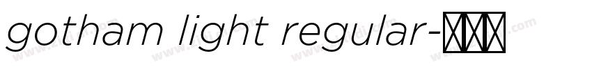 gotham light regular字体转换